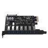 PCI-E paplašināšanas karte - 7x USB 3.0 galda datoram - melna