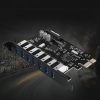 PCI-E paplašināšanas karte - 7x USB 3.0 galda datoram - melna