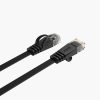 Plakanais Ethernet CAT7 10Gbps RJ45 LAN tīkla kabelis 8m - melns