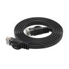 Plakanais Ethernet CAT7 10Gbps RJ45 LAN tīkla kabelis 20m - melns