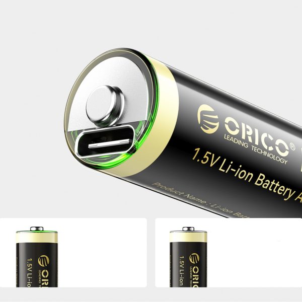 Litija akumulators, uzlādējams AA 1,5 V 2100 mWh, USB-C - 2 gab.