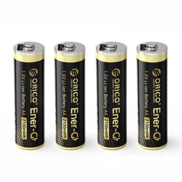 Uzlādējamas litija baterijas AA 1,5 V 2100 mWh USB-C - 4 gab.