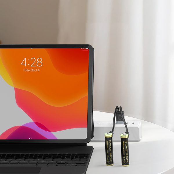 Uzlādējamas litija baterijas AAA 1,5 V 500 mWh USB-C ar uzlādes kabeli - 4 gab.