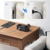 5-in-1 AC USB-A USB-C GaN 20W strāvas pagarinātājs - melns