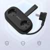 5-in-1 AC USB-A USB-C GaN 20W strāvas pagarinātājs - melns