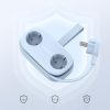 6-in-1 AC USB-A USB-C GaN 65W strāvas pagarinātājs - zils