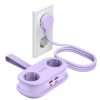 6-in-1 AC USB-A USB-C GaN 65W strāvas pagarinātājs - violets