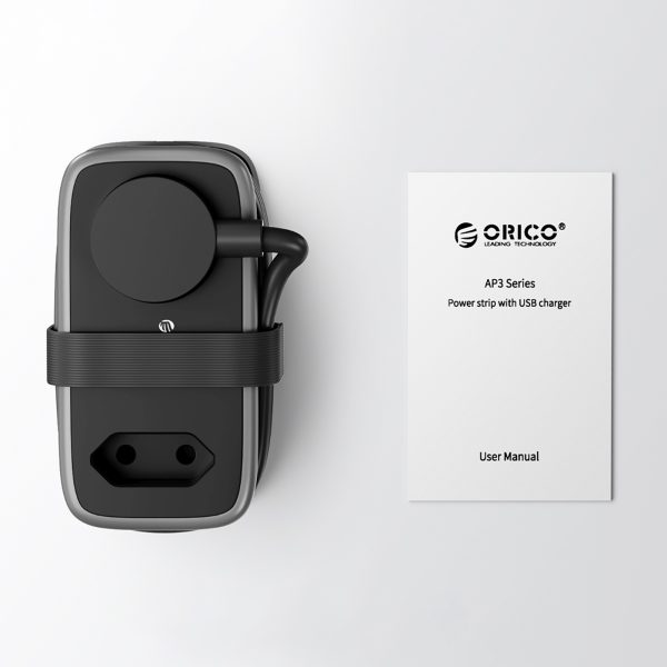 5-in-1 AC USB-A USB-C 15.5W strāvas pagarinātājs - melns