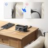 5-in-1 AC USB-A USB-C 15.5W strāvas pagarinātājs - melns