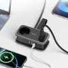5-in-1 AC USB-A USB-C 15.5W strāvas pagarinātājs - melns