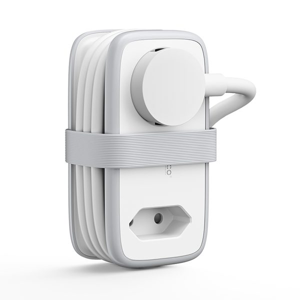 5-in-1 AC USB-A USB-C 15,5 W strāvas pagarinātājs - balts