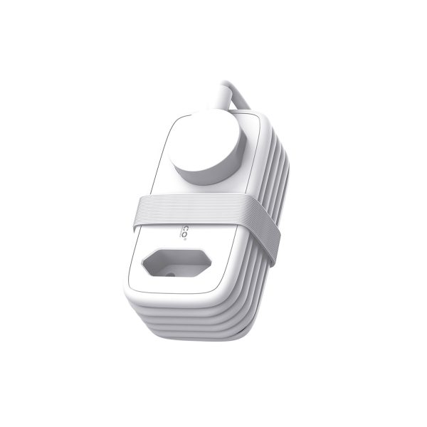 5-in-1 AC USB-A USB-C 15,5 W strāvas pagarinātājs - balts
