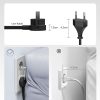 6-in-1 AC USB-A USB-C 25W strāvas pagarinātājs - melns