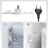 6-in-1 AC USB-A USB-C 25W strāvas pagarinātājs - balts