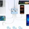6-in-1 AC USB-A USB-C 25W strāvas pagarinātājs - zils