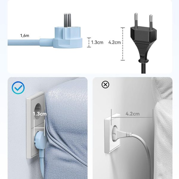 6-in-1 AC USB-A USB-C 25W strāvas pagarinātājs - zils