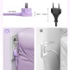 6-in-1 AC USB-A USB-C 25W strāvas pagarinātājs - violets