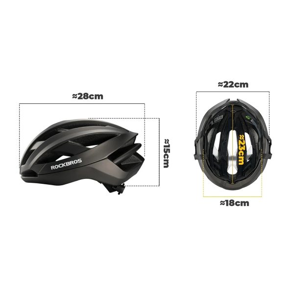 Velosipēda ķivere ar pastiprinātu rāmi 58-62 cm - melna