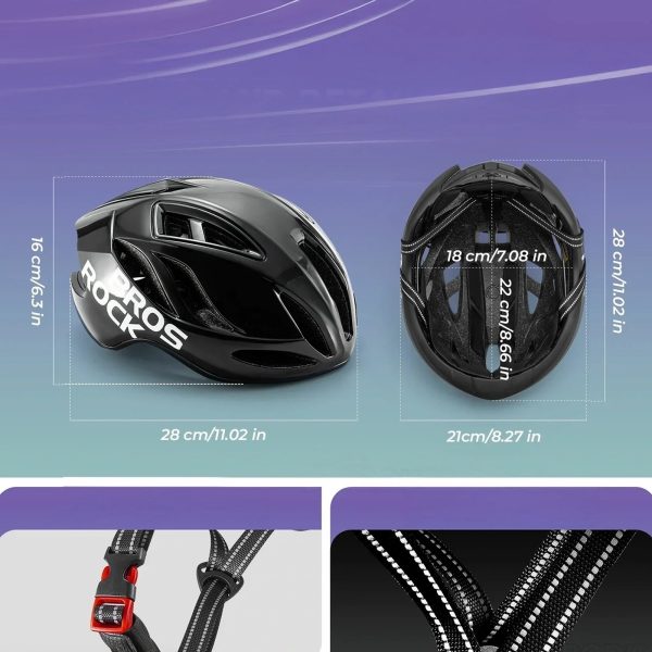 Viegla velosipēda ķivere 58-62 cm - melna