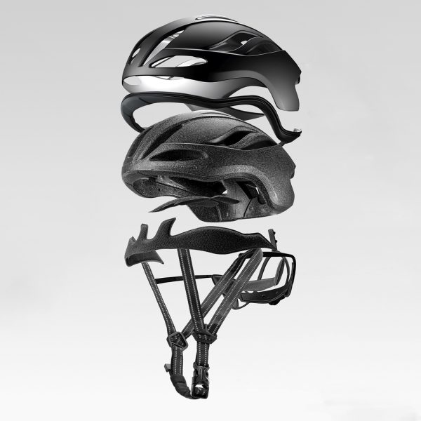 Viegla velosipēda ķivere 58-62 cm - melna