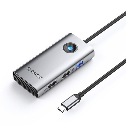 1035077-1-hub-stacja-dokujaca-usb-c-usb-a-pd-hdmi-orico-hurtownia-dropshipping.jpg USB-C centrmezgla dokstacija - USB-A USB-C PD HDMI - pelēka