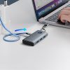 USB-C centrmezgla dokstacija - USB-A USB-C PD HDMI - pelēka