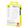 Powerbank 10000mAh 15W EnerFill FP11 ar USB-C kabeli 30cm - balts