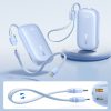 Powerbank 10000mAh 45W ar USB-C iPhone Lightning kabeli - zils