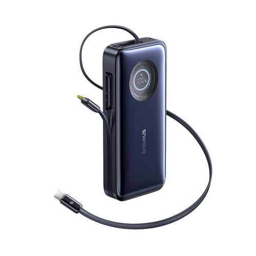 1035083-1-powerbank-20000mah-100w-ze-zwijanym-kablami-baseus-hurtownia-dropshipping.jpg Powerbank 20000mAh 100W ar ievelkamiem USB-C kabeļiem - melns