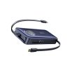 Powerbank 20000mAh 100W ar ievelkamiem USB-C kabeļiem - melns