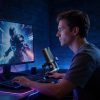 Vadu USB-C RGB ENC spēļu mikrofons - melns