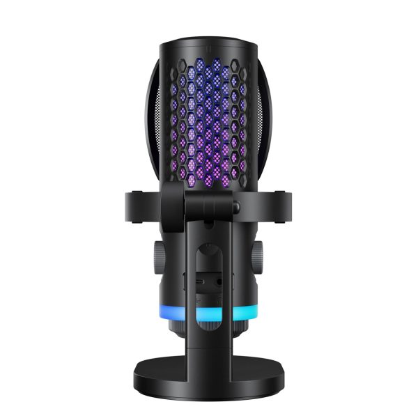 Vadu USB-C RGB ENC spēļu mikrofons - melns
