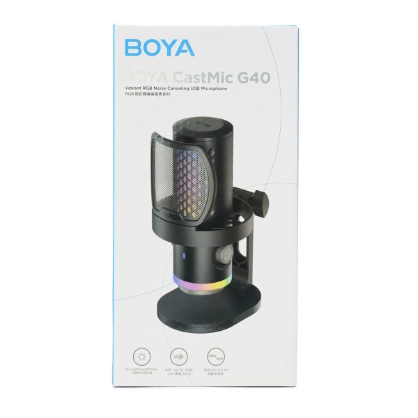 Vadu USB-C RGB ENC spēļu mikrofons - melns