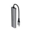 Centrmezgla dokstacija 6-in-1 USB-C - UAB-A USB-C HDMI SD 4K 60Hz PD 90W - pelēka