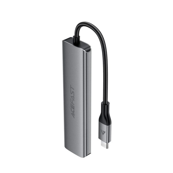 Centrmezgla dokstacija 6-in-1 USB-C - UAB-A USB-C HDMI SD 4K 60Hz PD 90W - pelēka