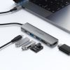 Centrmezgla dokstacija 6-in-1 USB-C - UAB-A USB-C HDMI SD 4K 60Hz PD 90W - pelēka