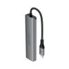 Dokstacija centrmezglam 5-in-1 USB-C - USB-A USB-C HDMI 4K 60Hz PD 90W - pelēka
