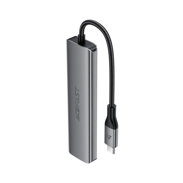 Dokstacija centrmezglam 5-in-1 USB-C - USB-A USB-C HDMI 4K 60Hz PD 90W - pelēka