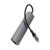 Dokstacija centrmezglam 5-in-1 USB-C - USB-A USB-C HDMI 4K 60Hz PD 90W - pelēka