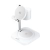 4-in-1 bezvadu lādētājs tālrunim, pulkstenim, austiņām ar naktsgaismu 25W - balts