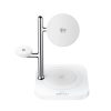 4-in-1 bezvadu lādētājs tālrunim, pulkstenim, austiņām ar naktsgaismu 25W - balts