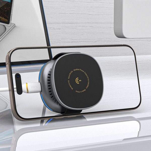 3-in-1 bezvadu lādētājs viedtālrunim, viedpulkstenim un austiņām MagSafe - melns
