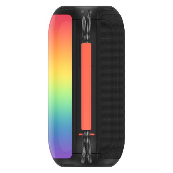 Bezvadu RGB Bluetooth apgaismots skaļrunis ar turētāju - melns