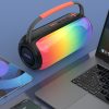 Bezvadu RGB Bluetooth apgaismots skaļrunis ar turētāju - melns