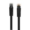 Ethernet CAT6 1000Mbps RJ45 interneta LAN plakanais tīkla kabelis 0,5 m - melns