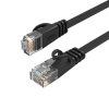 Ethernet CAT6 1000Mbps RJ45 interneta LAN plakanais tīkla kabelis 10m - melns