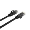 Ethernet CAT6 1000Mbps RJ45 interneta LAN plakanais tīkla kabelis 10m - melns