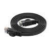 Ethernet CAT6 1000Mbps RJ45 interneta LAN plakanais tīkla kabelis 15m - melns