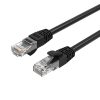 Ethernet CAT6 1000Mbps RJ45 interneta LAN apaļais tīkla kabelis 2m - melns