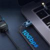 USB-C uz USB-A 3.1 Gen 2 10Gbps OTG adapteris 30cm - melns